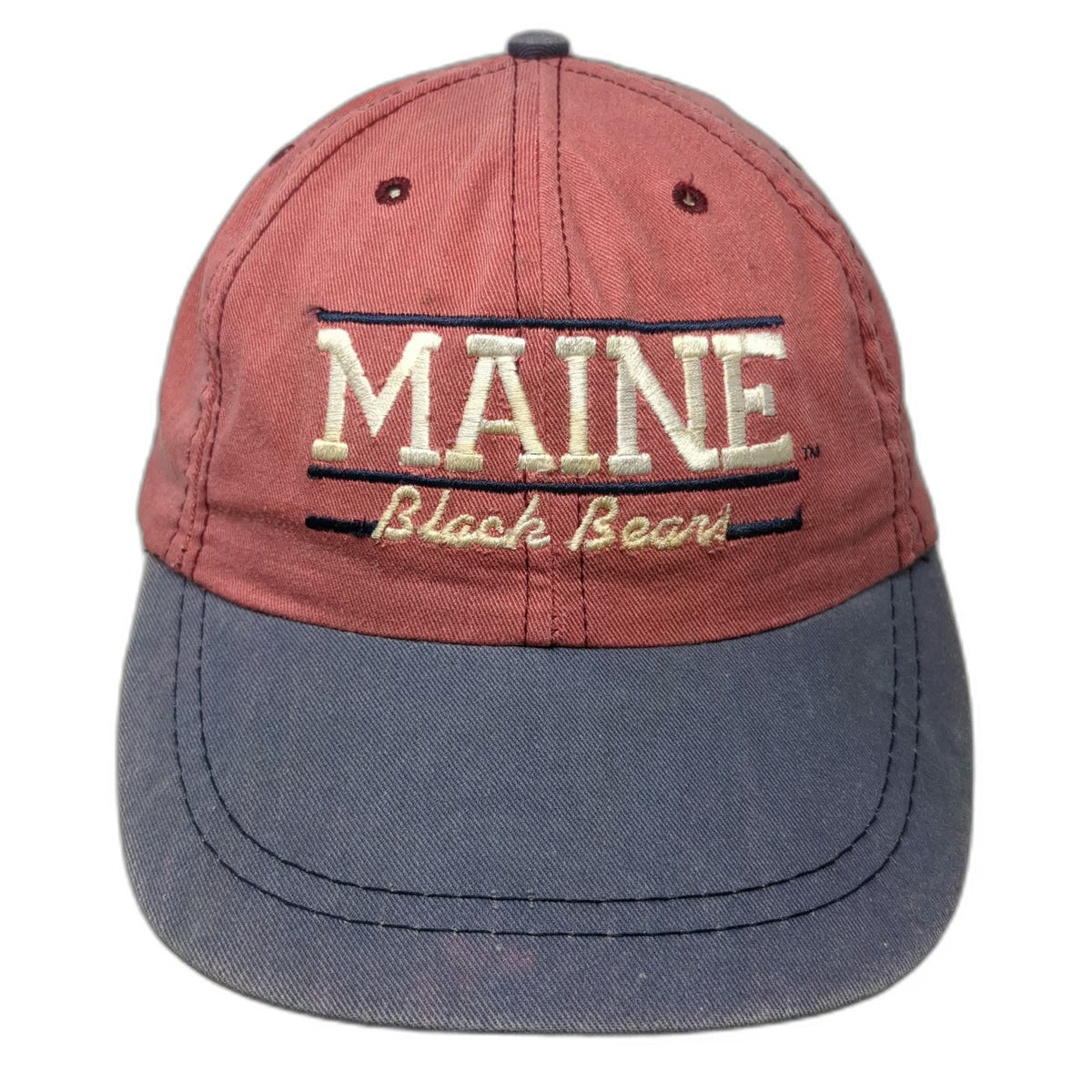 Maine Black Bears NCAA University Square Red One Size Cap Strapback Vintage