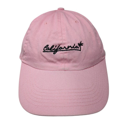 California Slideback Hat Pink One Size Adjustable Embroidered David And Young