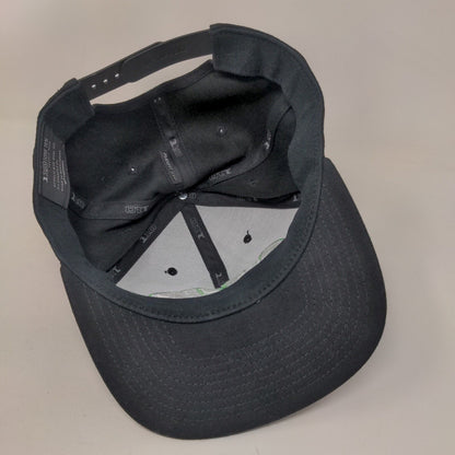 One Up Snapback Hat Black One Size Embroidered 110|One Ten Flexfit Tech Yupoong