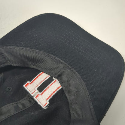 Jimmy John's Baseball Cap Black One Size Strapback Red Logo Embroidered Hat