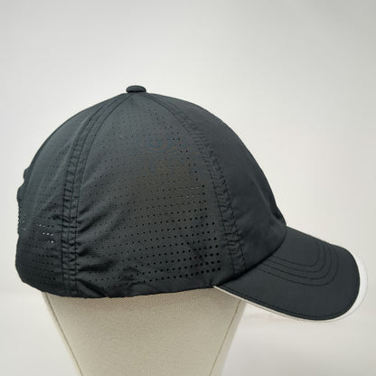 Nike Baseball Cap Black L Dri-FIT Perforated Running Hat Strapback Curved Bill