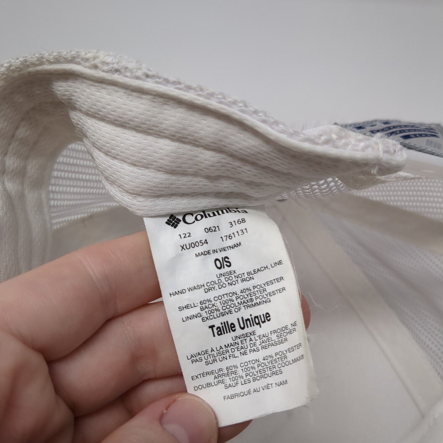 Columbia PFG Patch Snapback Trucker Hat White One Size Mesh Back Solid