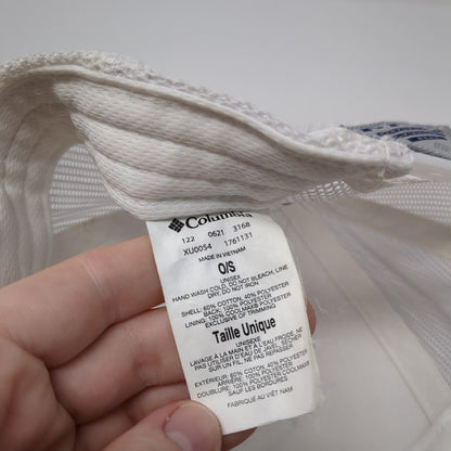 Columbia PFG Patch Snapback Trucker Hat White One Size Mesh Back Solid