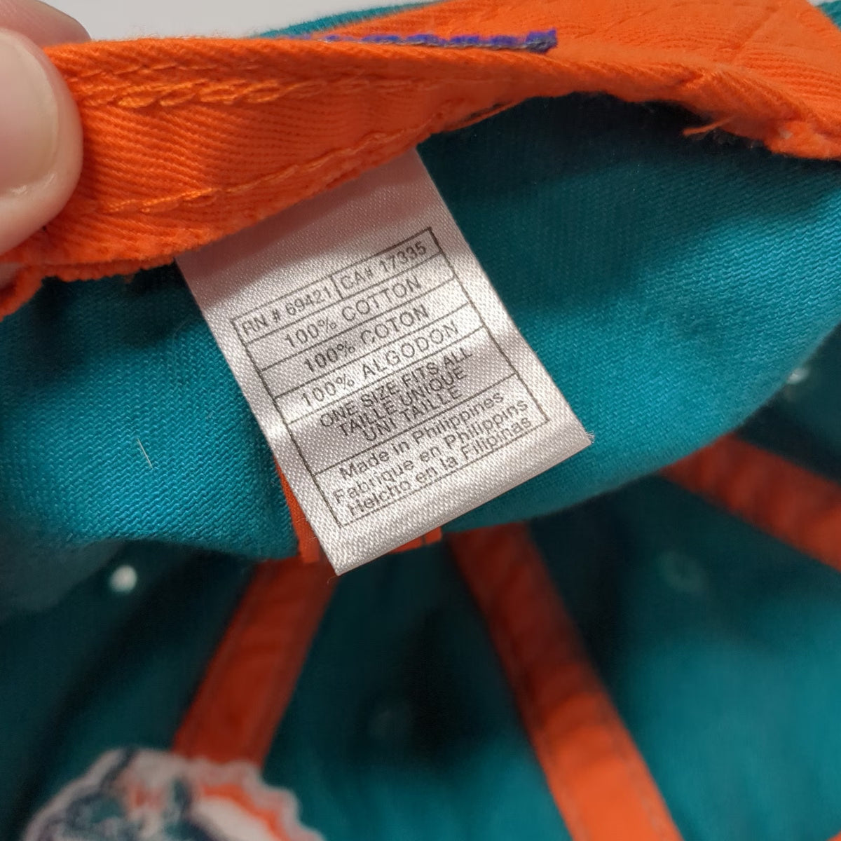 Miami Dolphins NFL Reebok Cap Blue Orange One Size Slideback Embroidered Hat