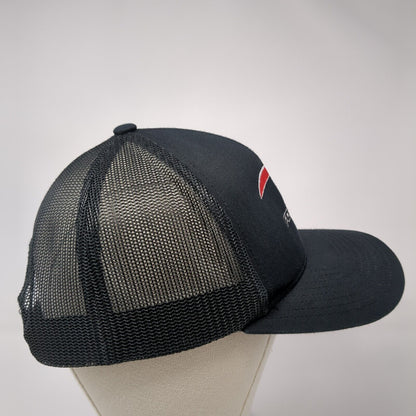 Foundations & Flat Work Snapback Trucker Hat Black OS Mesh Back Pacific Headwear