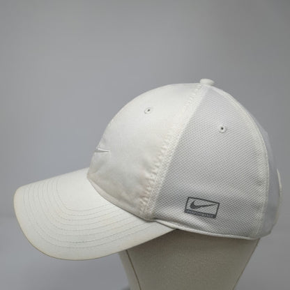 Nike Baseball Cap White One Size Mesh Strapback Performance Swoosh Athletic Hat
