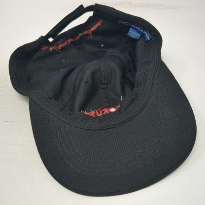 Port Authority Kokusai Black Baseball Cap One Size Strapback Thermal Logo Hat