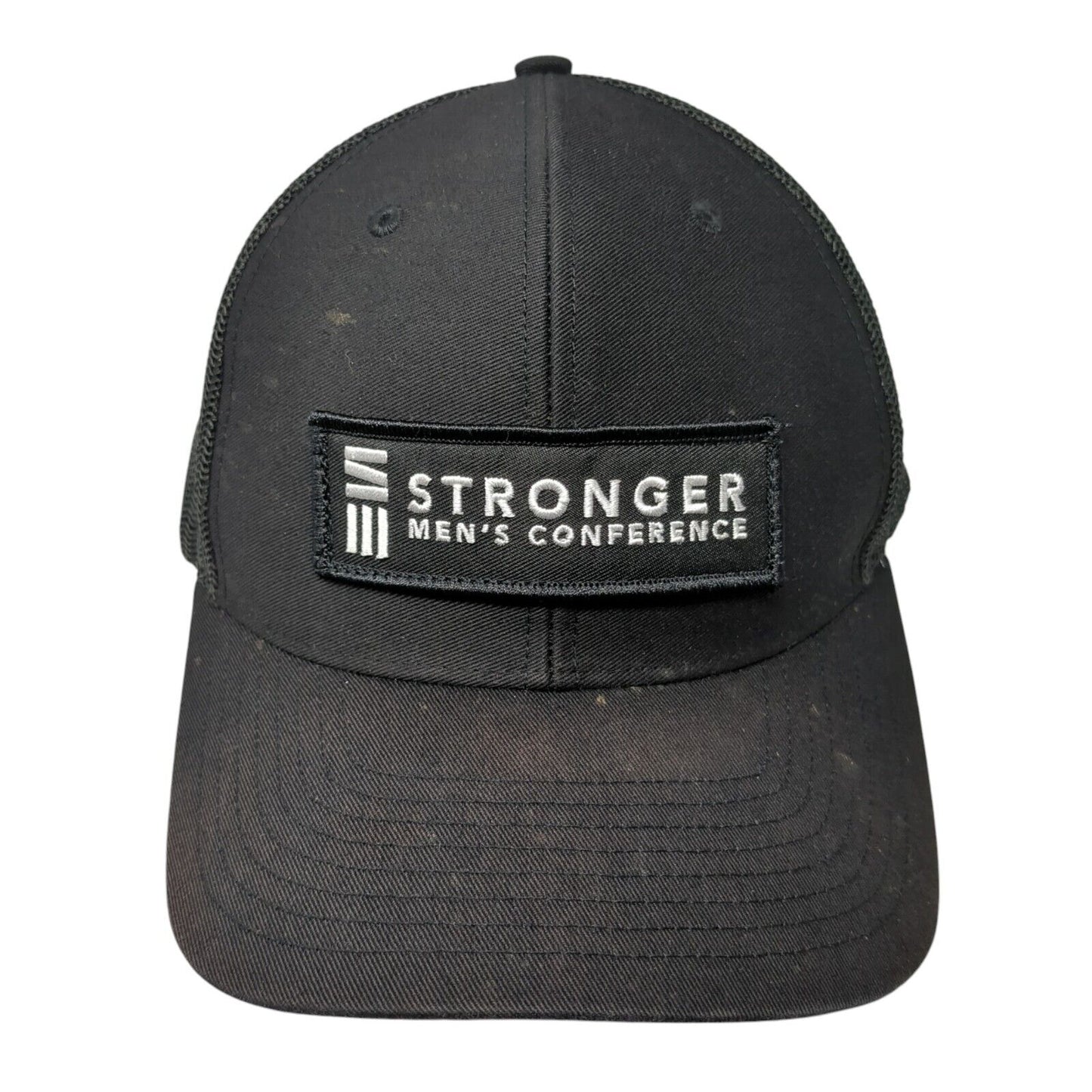Stronger Men's Conference Snapback Trucker Hat Black One Size Mesh Back