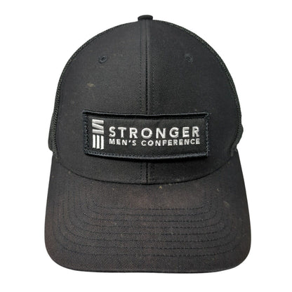 Stronger Men's Conference Snapback Trucker Hat Black One Size Mesh Back