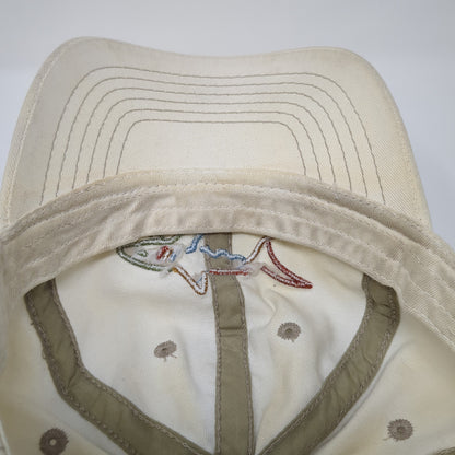 Greg Norman Strapback Baseball Cap Beige One Size Adjustable Embroidered