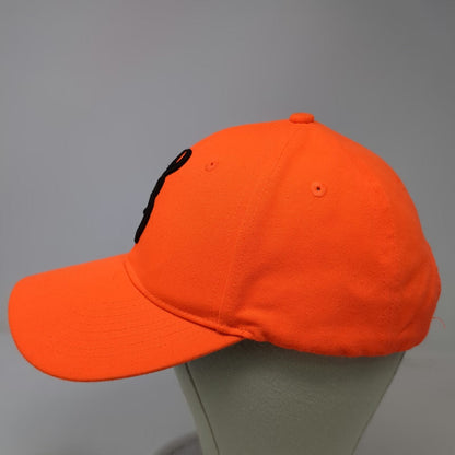 Browning Baseball Cap Orange One Size Strapback Buckmark Logo Hunting Safety Hat