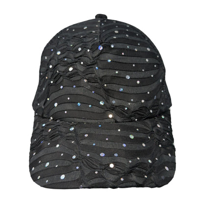 Something Special LA Snapback Trucker Hat Black OS Adjustable Sequin Mesh Back