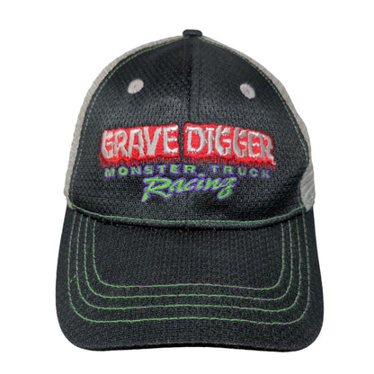 Grave Digger Monster Truck Racing Strapback Hat Black OSFM Embroidered