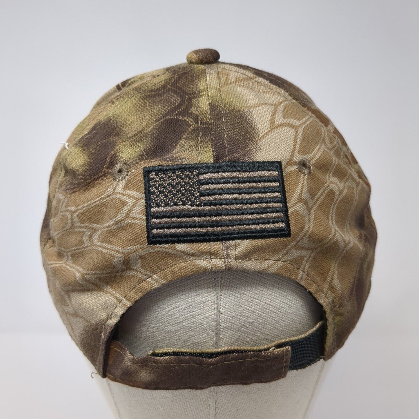 Kryptek Strapback Hat Camo One Size USA Flag 6 Panel Outdoor Cap