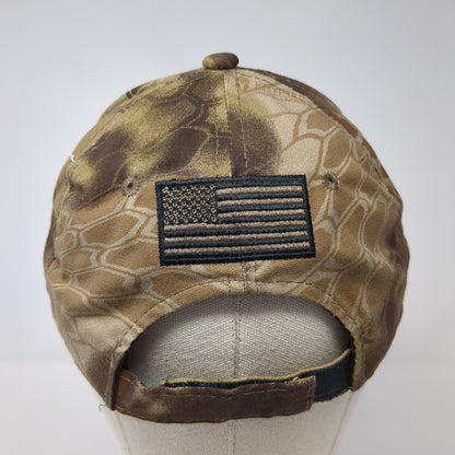 Kryptek Strapback Hat Camo One Size USA Flag 6 Panel Outdoor Cap