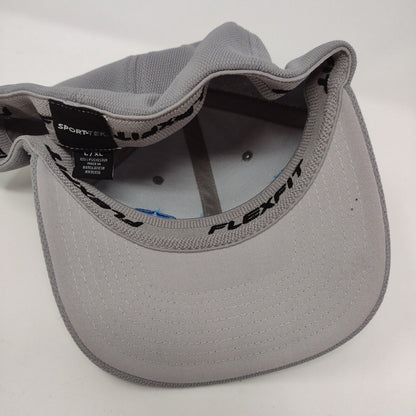 Empire Fitted Hat Gray L/XL Embroidered Cool & Dry Flexfit Sport-Tek