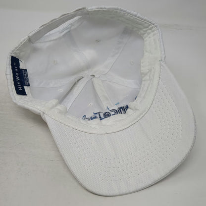 Hit Wear FinanceTech White Baseball Cap One Size Textured Logo Strapback Hat
