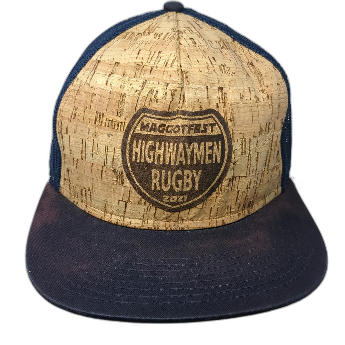 Otto Trucker Hat Blue Beige One Size Cork Highwaymen Rugby Maggotfest 2021