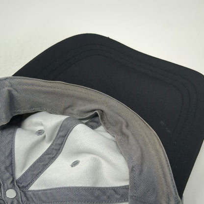 PINK Baseball Cap Gray One Size Adjustable Strap Contrast Piping Curved Brim Hat