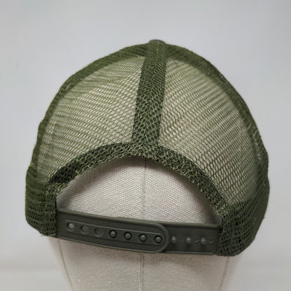 Cabela's Club Snapback Mesh Back Trucker Hat Green One Size Embroidered