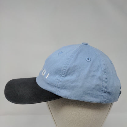 Pepsi Strapback Hat Blue OSFA Adjustable Embroidered Colorblock 6 Panel