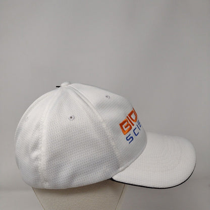 Biolab Sciences Fitted Hat White L/XL Swoosh Logo Legacy91 Drifit Nike Polyester