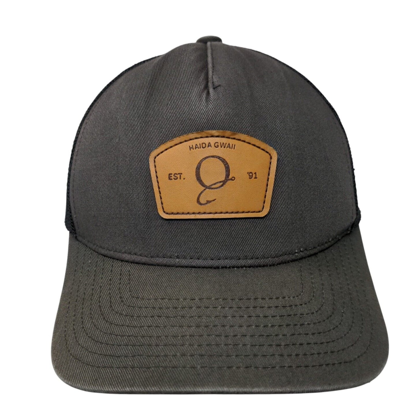Haida Gwaii Est. 91 Snapback Trucker Hat Gray OS Adjustable Mesh Back Tristar