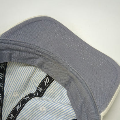 Adidas Baseball Cap Beige Black OSFM Trefoil Logo Strapback Gray Underbrim Hat