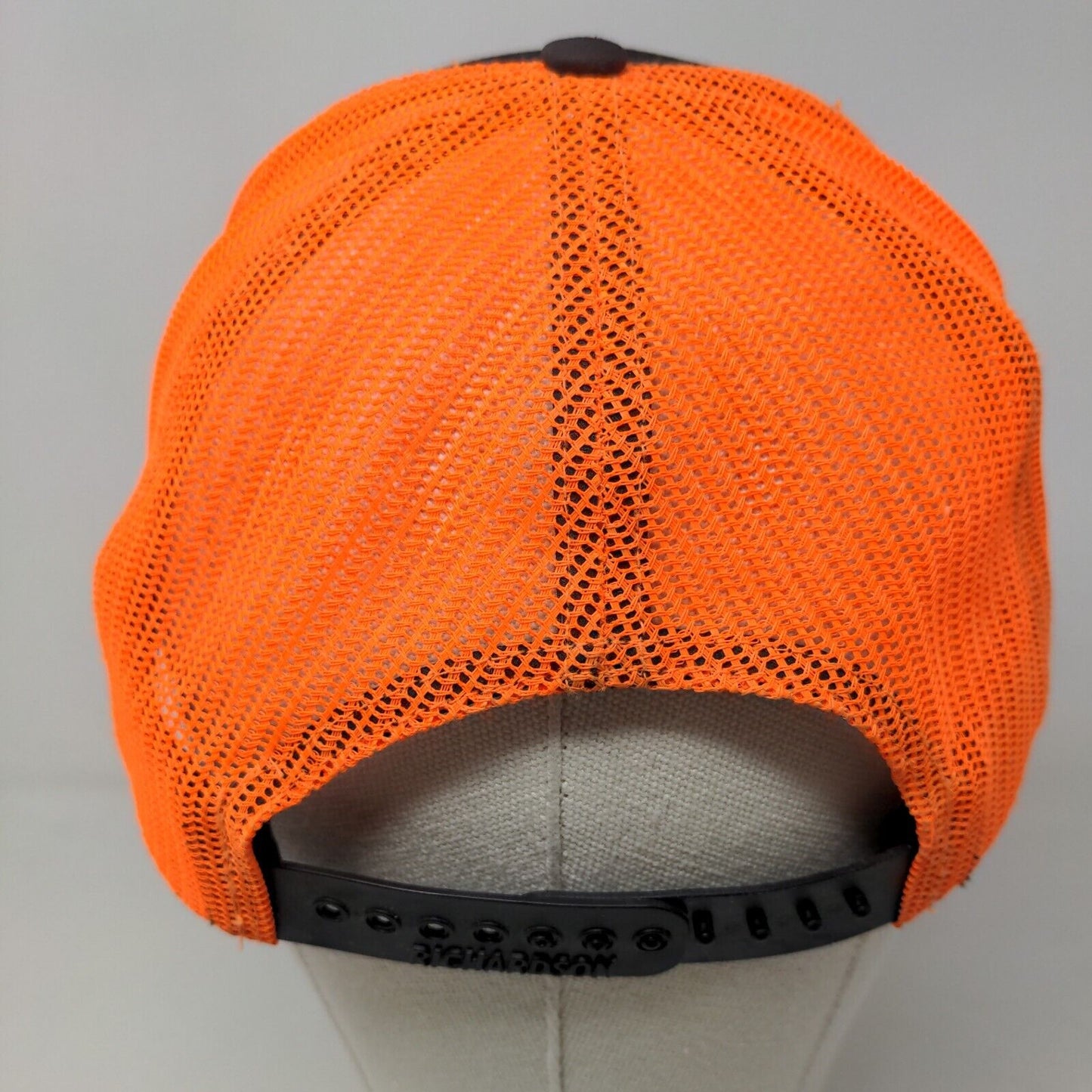 Richardson Men's Snapback Mesh Back Hat Black Orange Imavex Orange Baseball