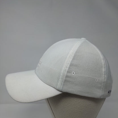 Lululemon Slideback Hat White OSFA Adjustable Embroidered Vented Holes 6 Panel