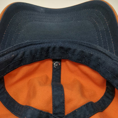 Tommy Hilfiger Baseball Cap Orange M Embroidered Logo Fitted Cotton Twill Hat