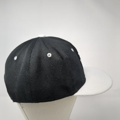Piano Cross Snapback Hat Black One Size Adjustable Colorblock 6 Panel