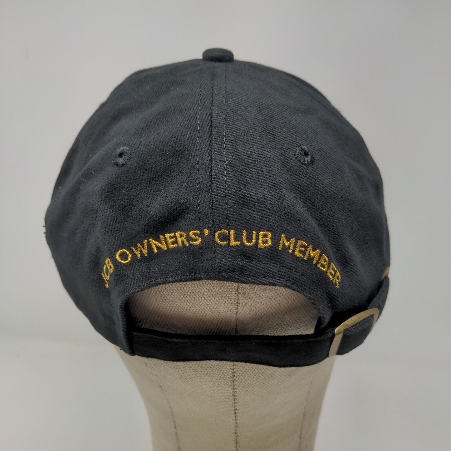 JCB Men's Slideback Hat Black Owners Club Member Embroidered Logo