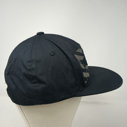 Top Level 5 Panel Black Hat One Size Snapback Eagle MEX Graphic Under Visor
