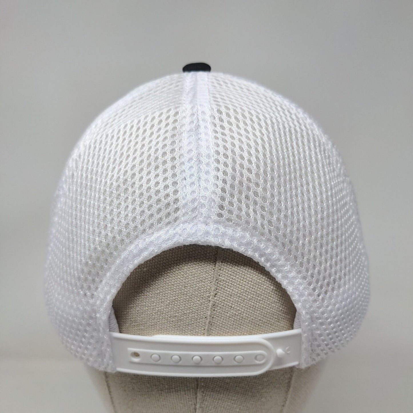 Bish's RV Snapback Mesh Back Trucker Embroidered Logo Hat Black White