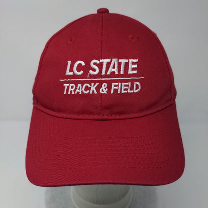 LC State Track & Field Strapback Hat Red OSFA 6 Panel Port & Company