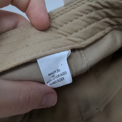 Unbranded Slideback Hat Tan One Size Adjustable Vented Holes Breathable Blank