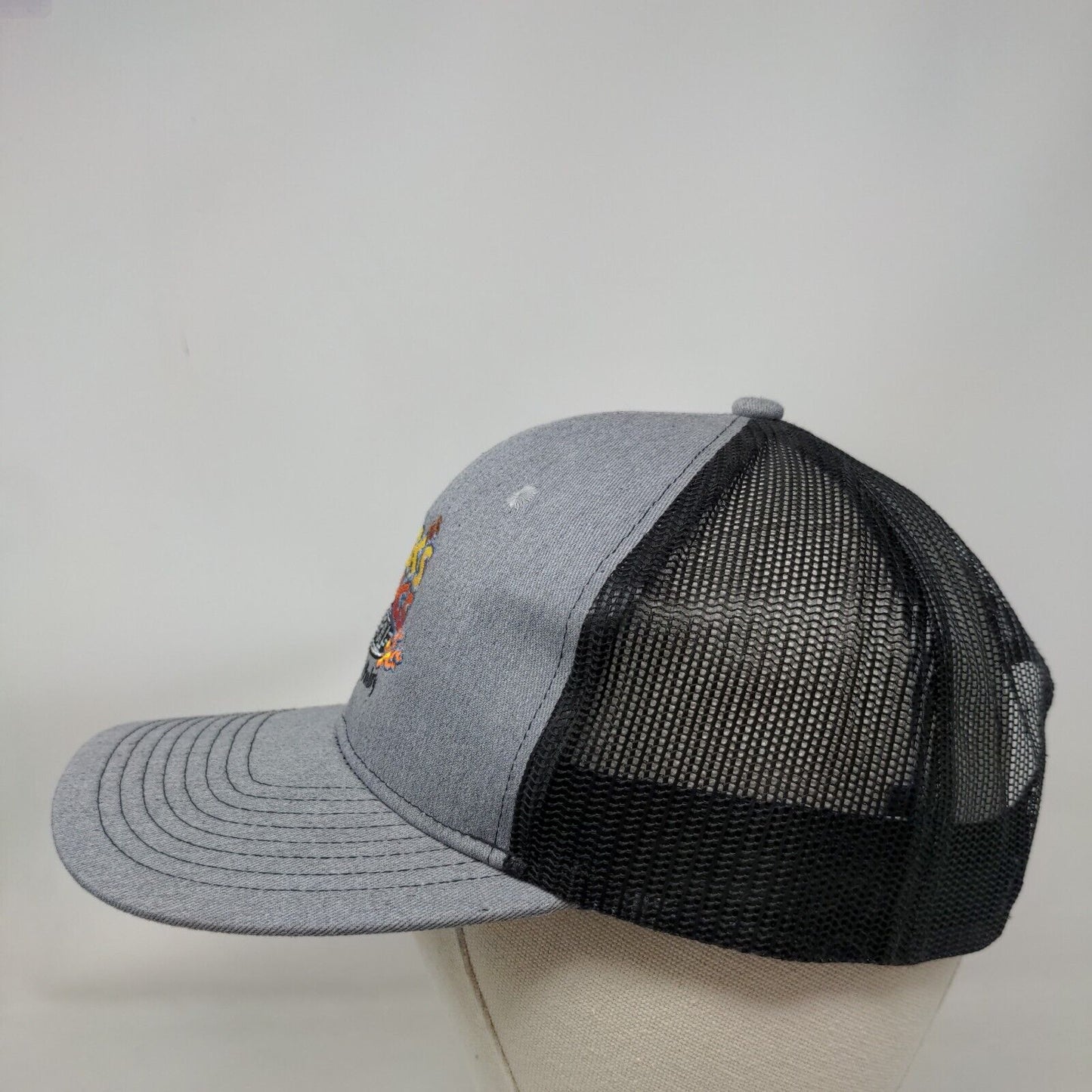 Dicks Wings & Grill Snapback Mesh Back Trucker Hat Gray One Size Colorblock