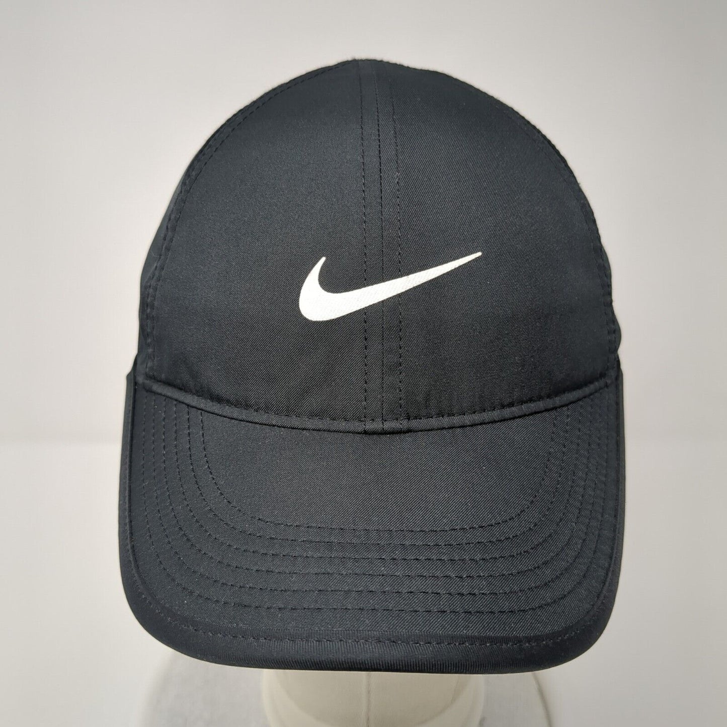 Nike Swoosh Strapback Hat Black One Size Mt. Borah 2019 Solid Dri-Fit