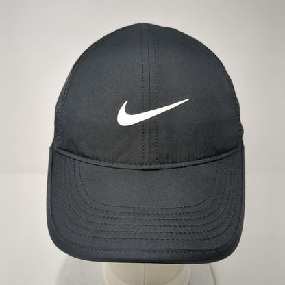 Nike Swoosh Strapback Hat Black One Size Mt. Borah 2019 Solid Dri-Fit