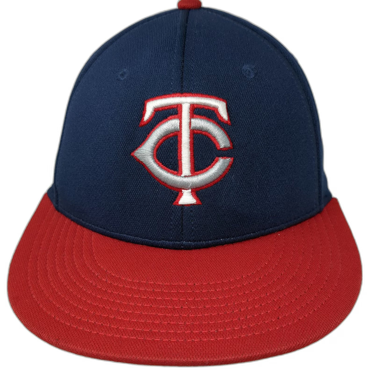 OC Sports Baseball Cap Blue Red M TC Logo Embroidered ProFlex Stretch Fit hat