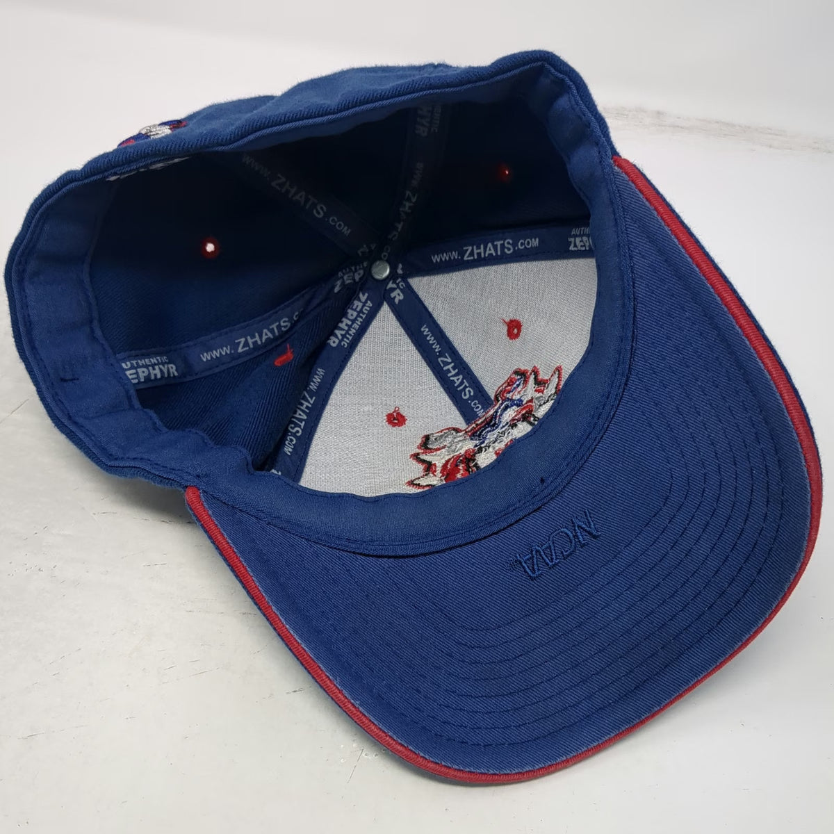Zephyr Louisiana Tech Bulldogs NCAA Blue Hat Cap S Z-Fit Stretch Fit Embroidered