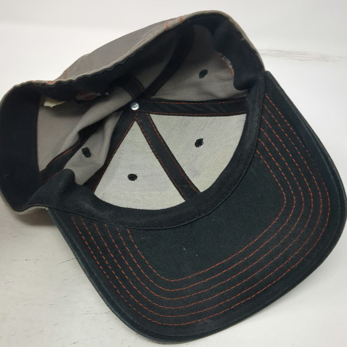 Harley-Davidson Baseball Cap Black Gray One Size Contrast Stitching Logo Hat