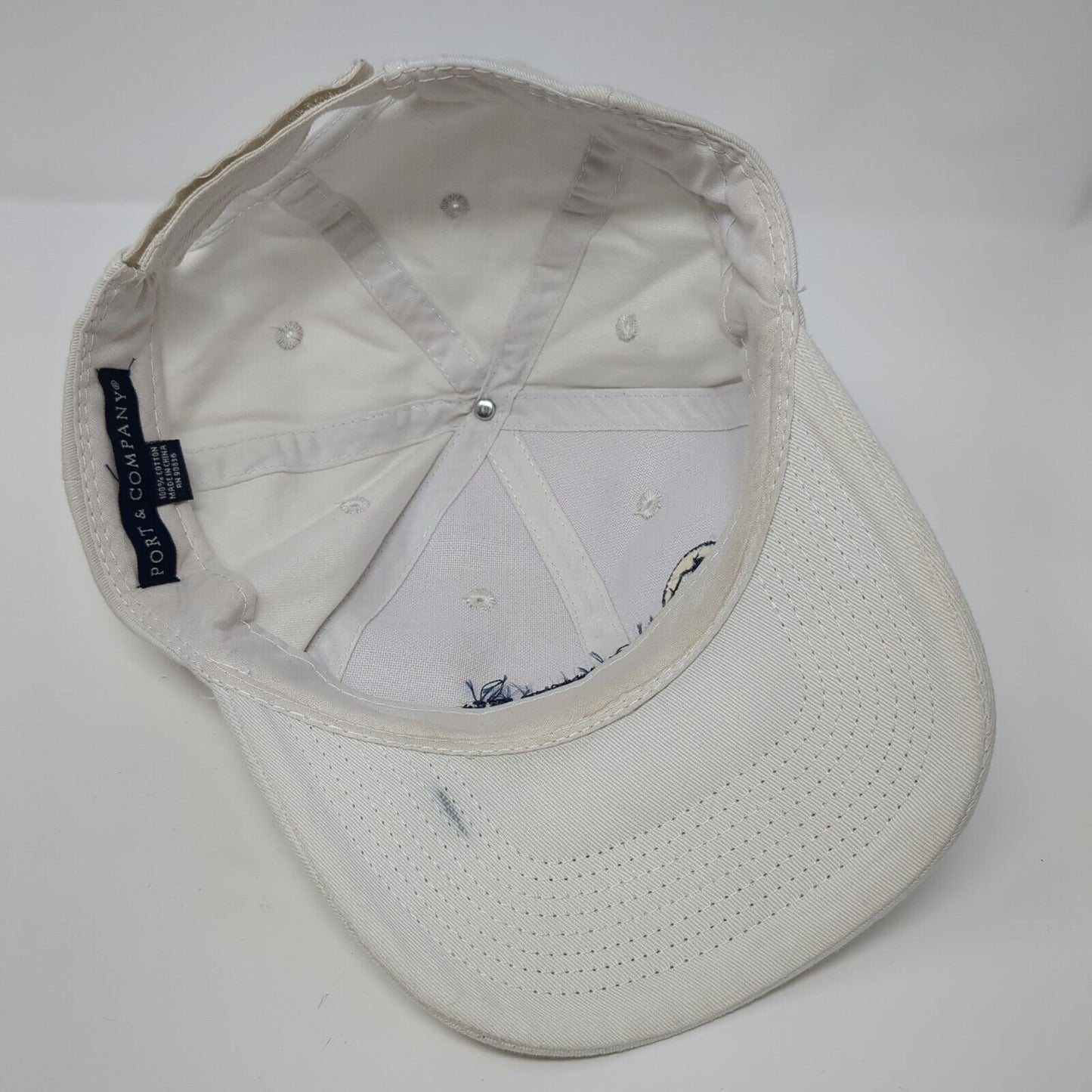 Idaho Western Inc. Strapback Hat White OS Adjustable Embroidered Port & Company