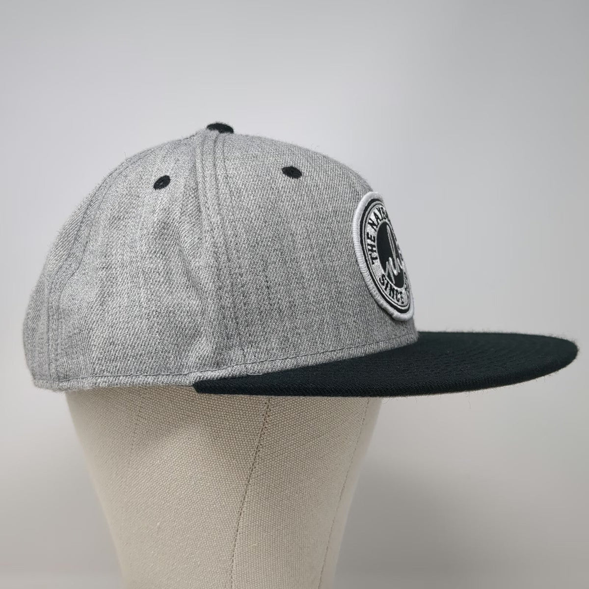 OTTO Snapback Hat Gray Black One Size Flat Brim Nayborhood Patch Logo 2010