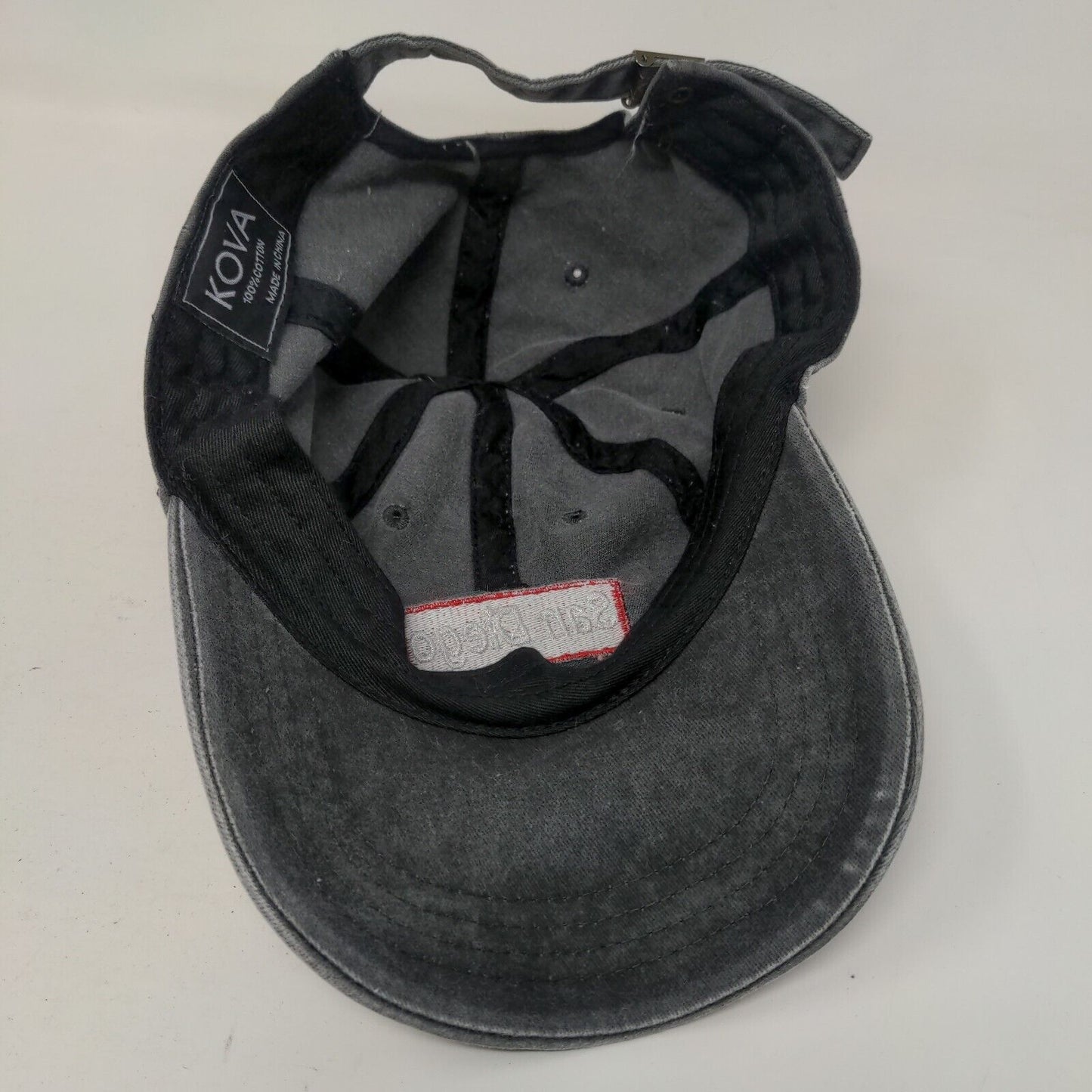 San Diego Slideback Hat Gray One Size Embroidered Adjustable Kova