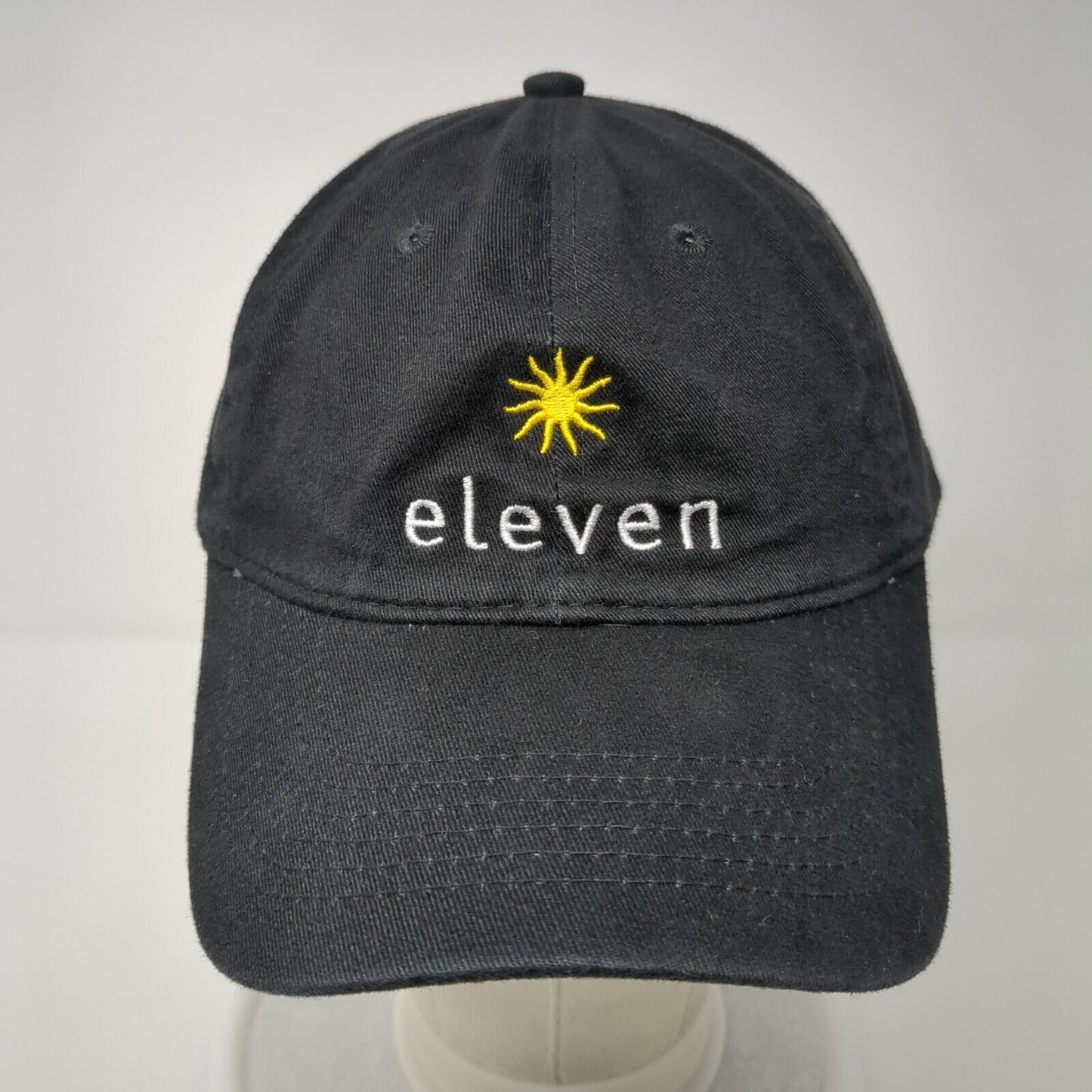 Eleven Slideback Hat Black One Size Solid Embroidered Port & Company