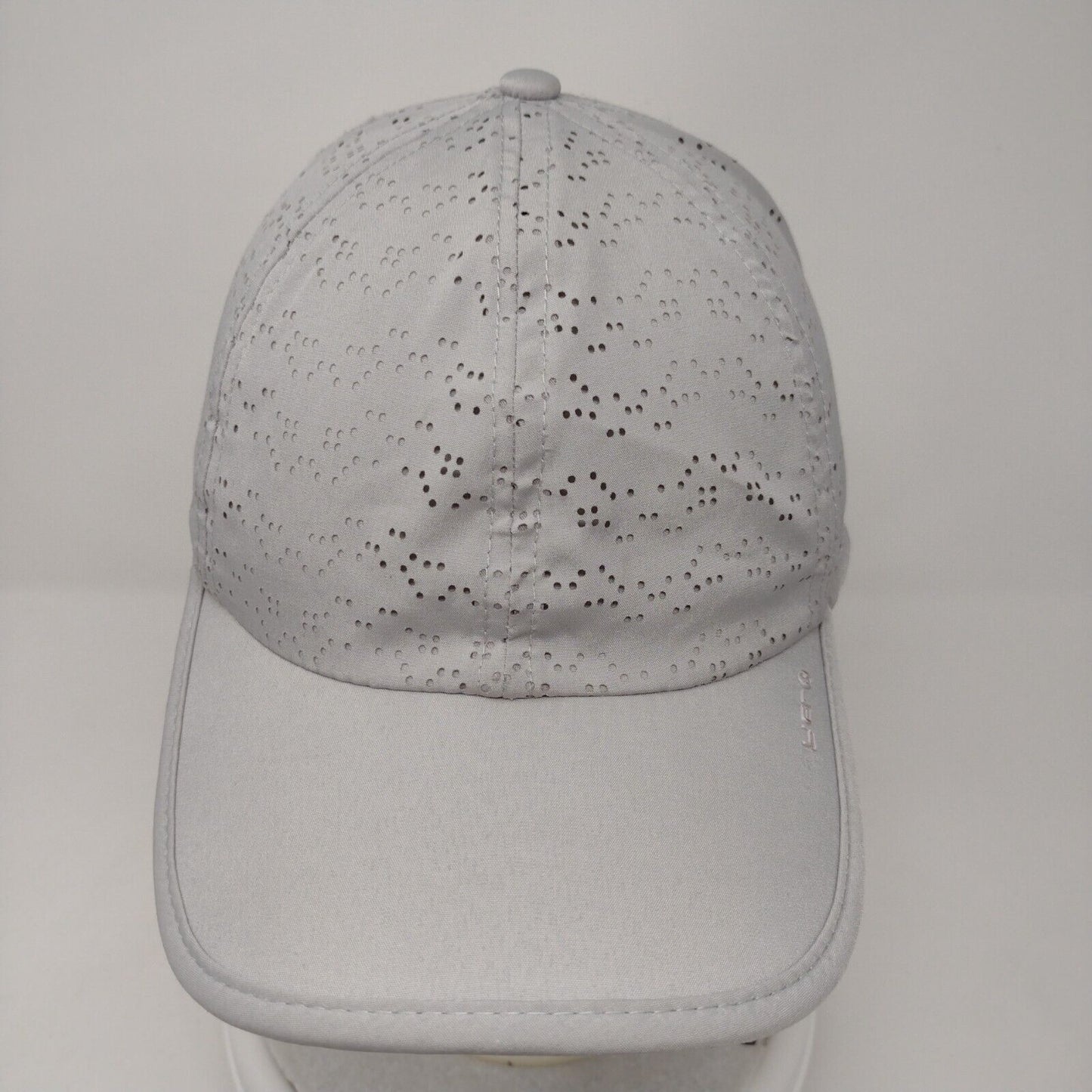 Layer Strapback Hat Gray OSFA Adjustable Laser Cut 6 Panel Solid