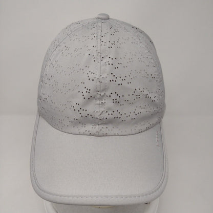 Layer Strapback Hat Gray OSFA Adjustable Laser Cut 6 Panel Solid