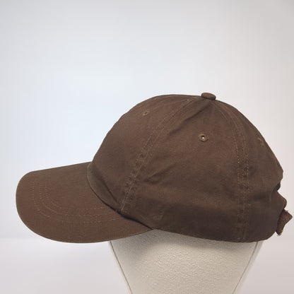 Unbranded Strapback Baseball Cap Brown One Size Adjustable Blank 6 Panel